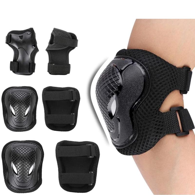 Protective Gear Set, 6 Counts set Knee Pads & Elbow Pads & Wrist Guard Protector, Protective Gear Set for Scooter, Skateboard, Bicycle, Inline Skating, Cycling, Christmas Gift