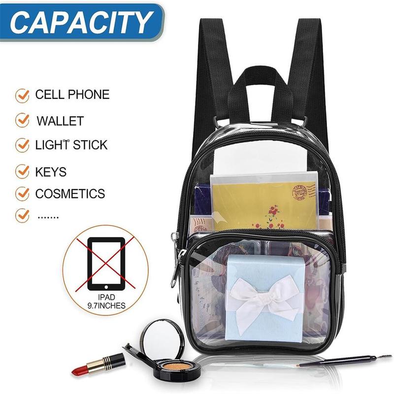 Clear Backpack, Mini Storage Bag for Concert & Sport Events, Waterproof Yoga Outdoor Sports Storage Bag, yogachallenge