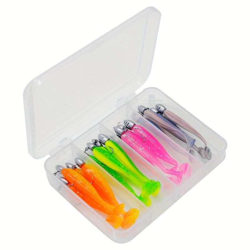 Soft Fishing Bait Set, 16pcs box Fishing Lure for Barracuda & Perch, Outdoor Fishing Soft Bait Equipment Series