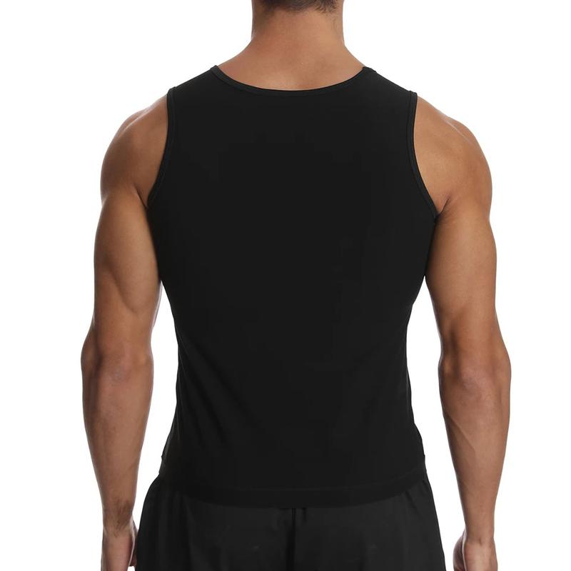 Men's Sauna Shapewear Waist Trainer Heat Trapping Vest Pullover Sleeveless Sauna Shirts Workout Tank Top for Men Compression Fitness