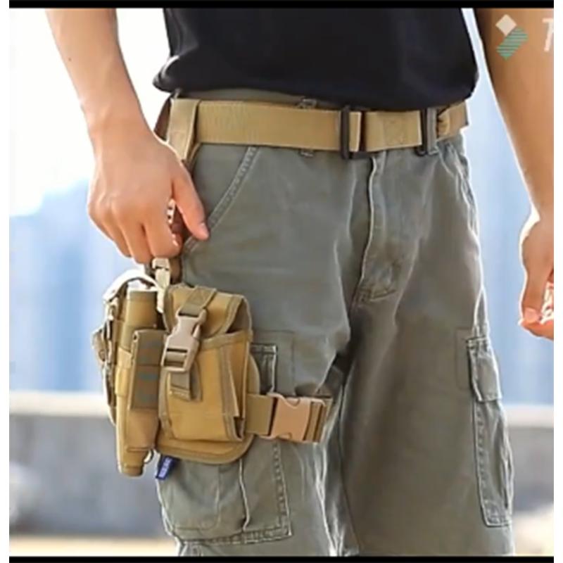 Tactical Molle Drop Leg Adjustable Pistol Holster Thigh Gun Hunting Waist Bag US