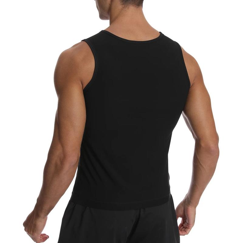 Men's Sauna Vest Heat Trapping Pullover Sweat Sauna Shirts Workout Tank Tops Body Shaper Waist Trainer for Men Compression Workout Vest