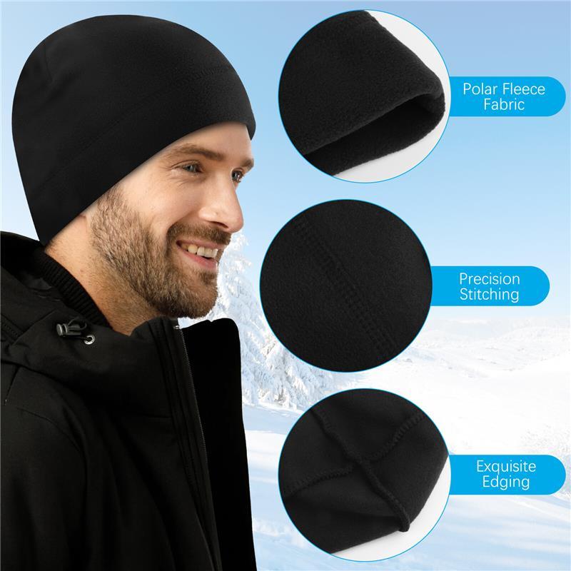 3Pcs Military Tactical Skull Hats Winter Warm Fleece Windproof Ski Beanie Cap