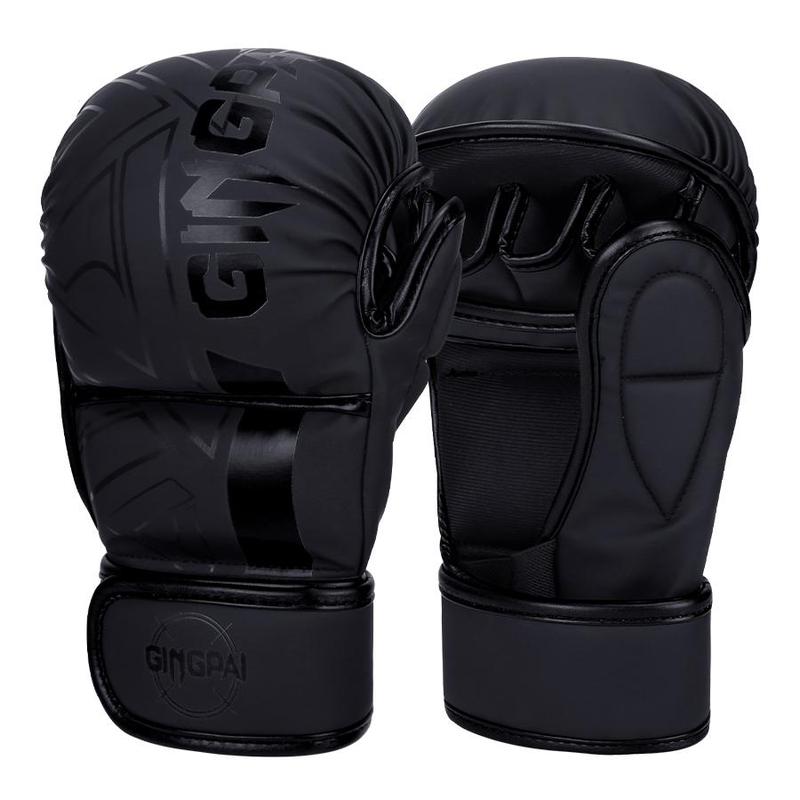 Half Finger Boxing Gloves, 1 Pair Professional Training Muay Thai Fighting Gloves, UFC Finger Gloves for Adults, Boxing & Martial Arts Equipment