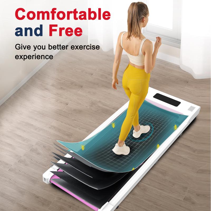 Desktop treadmill, 2-in-1 portable treadmill with remote control and LED display screen, home office walking and jogging machine (265 pounds)