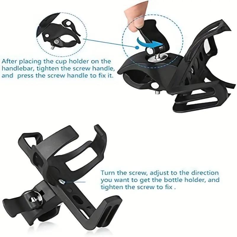 Bicycle Water Bottle Holder, 360 Degree Rotating Cup Holder, Suitable for Bicycle Electric Scooter Mountain Bike