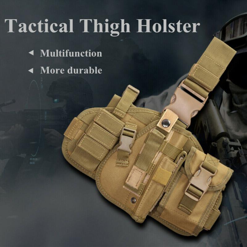 Tactical Molle Drop Leg Adjustable Pistol Holster Thigh Gun Hunting Waist Bag US