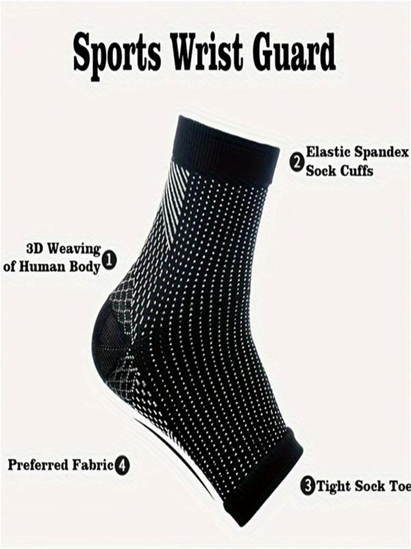 Unisex's Compression Ankle Support Brace, Breathable Sweat-absorbing Soft Anti-crack Socks, Sporty Athletic Socks for All Seasons