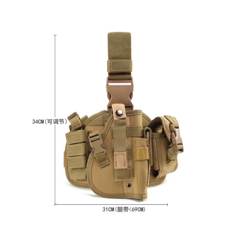 Tactical Molle Drop Leg Adjustable Pistol Holster Thigh Gun Hunting Waist Bag US