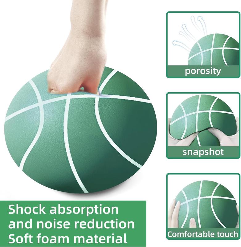 Silent Basketball, Quiet Bounce Basketball, Hush Handle Silent Basketball, Uncoated High-Density Foam Ball