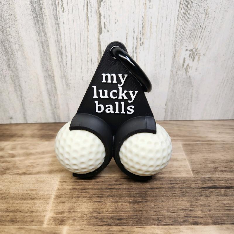 Golf Ball Holder Accessory with Carabiner - Funny Golf Gear and Equipment for Men and Women, Perfect for Golf Lovers