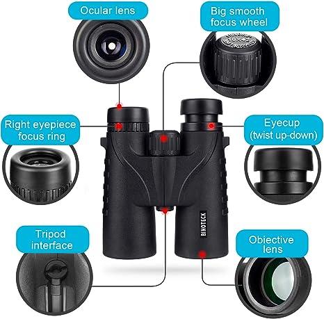 10x42 Binoculars for Adults - Professional HD Roof BAK4 Prism Lens Binoculars with Carrying Bag (1.0 lbs)