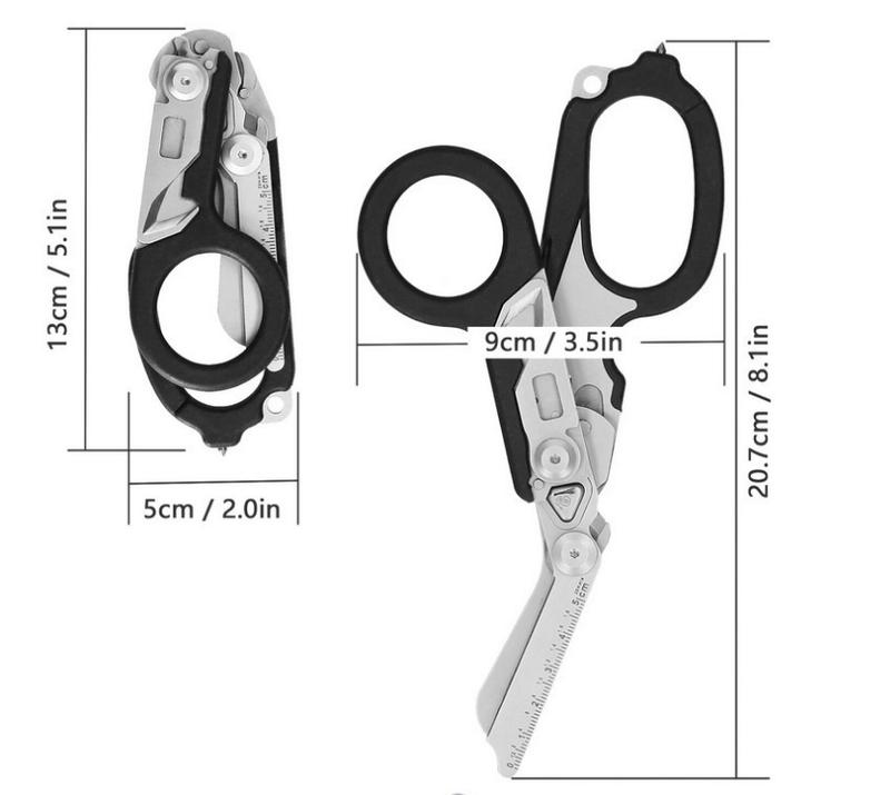 Multi-Function Tactical Scissors & Pliers – Portable Outdoor Survival Tool, Camping Kit with Tactical Medical Shears & Glow-in-the-Dark Features