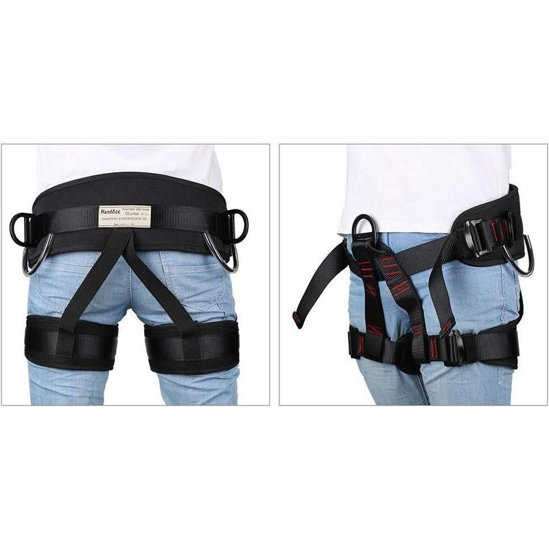 Climbing belts, Thicken Professional Half  Safety Belt Climbing Gear for Tree Climbing, Fire Rescue, Rappelling and Other Outdoor Adventure Activities