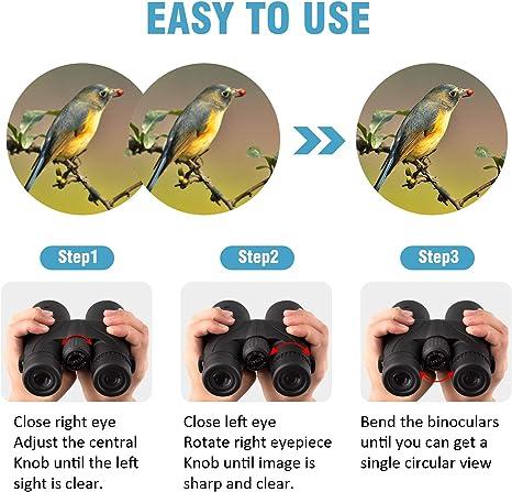 10x42 Binoculars for Adults - Professional HD Roof BAK4 Prism Lens Binoculars with Carrying Bag (1.0 lbs)