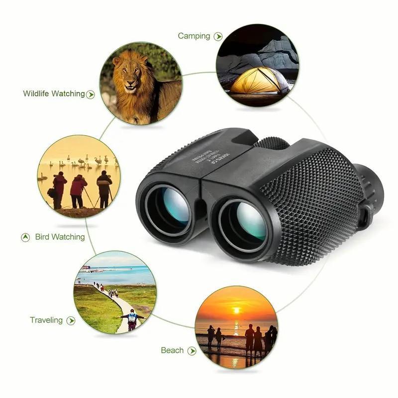 Portable High Magnification Outdoor Binoculars, Handheld Low Light Night Vision Binoculars, Outdoor Binoculars for Camping & Hiking & Vocal Concert