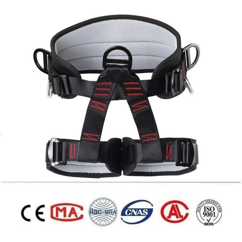 Climbing belts, Thicken Professional Half  Safety Belt Climbing Gear for Tree Climbing, Fire Rescue, Rappelling and Other Outdoor Adventure Activities