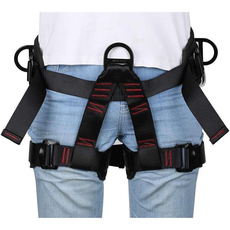 Climbing belts, Thicken Professional Half  Safety Belt Climbing Gear for Tree Climbing, Fire Rescue, Rappelling and Other Outdoor Adventure Activities