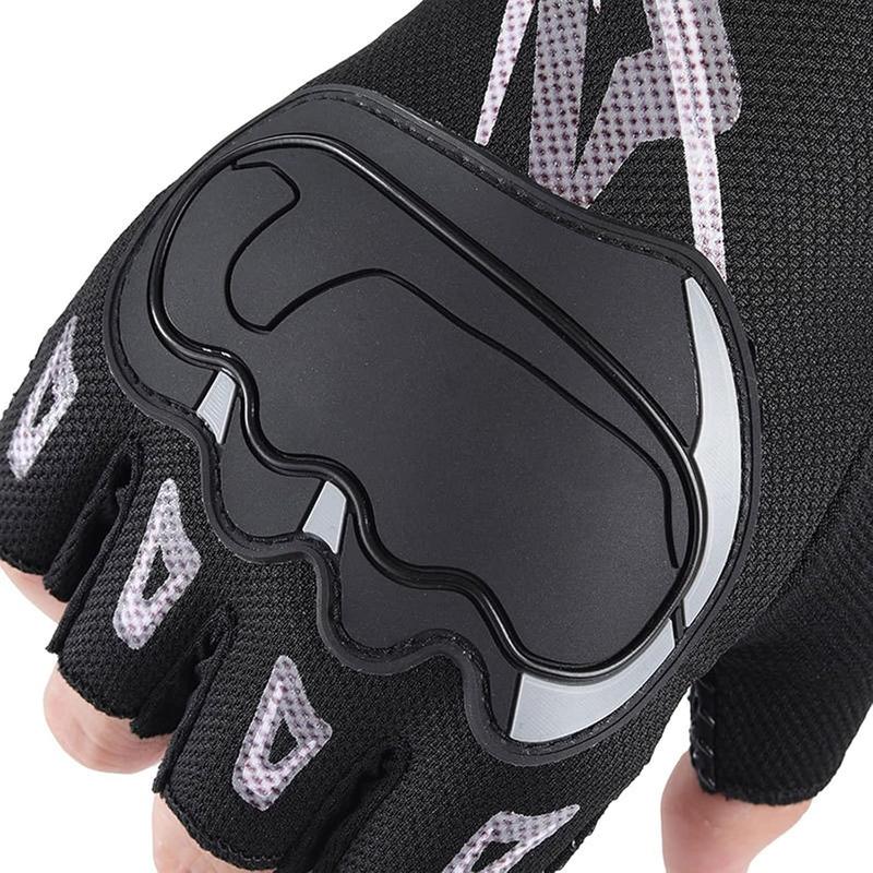 1 pair of sweat proof half finger gloves, sports half finger gloves, breathable non-slip gloves, shock absorbing sports gloves, hiking mountain driving work fingerless, outdoor sports equipment for men and women