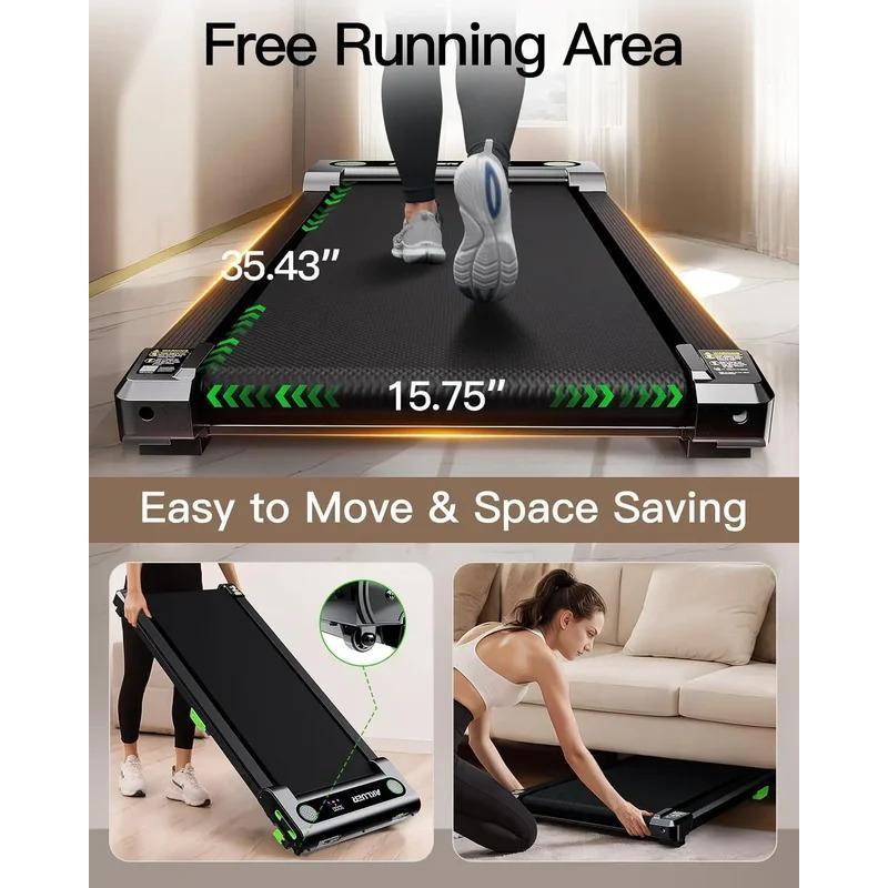 Walking Pad with Incline, Incline Walking Pad for Home, 2.5 HP Under Desk Small Treadmill with Remote Control, LED Display