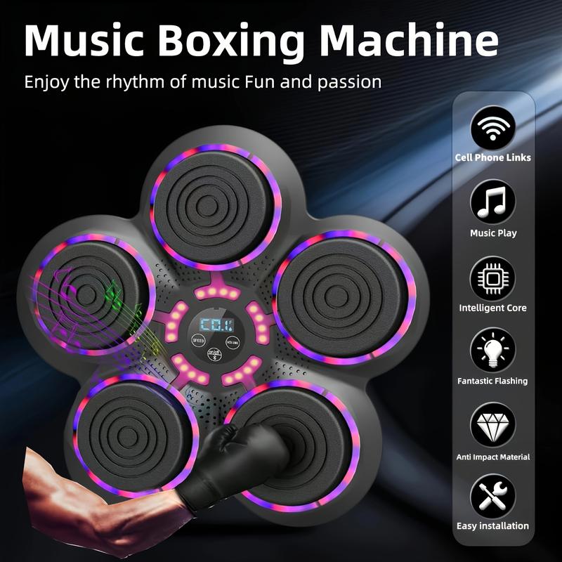 Intelligent Music Boxing Machine for Adults - Wall Mounted Electronic Boxing Trainer with Boxing Gloves, Fitness Striking Equipment for Home, Indoor