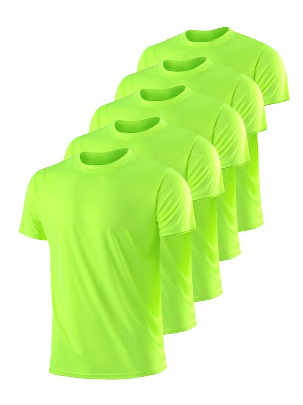 Men's Plain Round Neck Sports Tee, Compression Shirt,  Football Gym Clothing, Sporty Football Jersey, Soccer Jersey, Men's Sportswear Clothing, Fall Outfits, Back To School Clothes, Please Purchase A Size Up