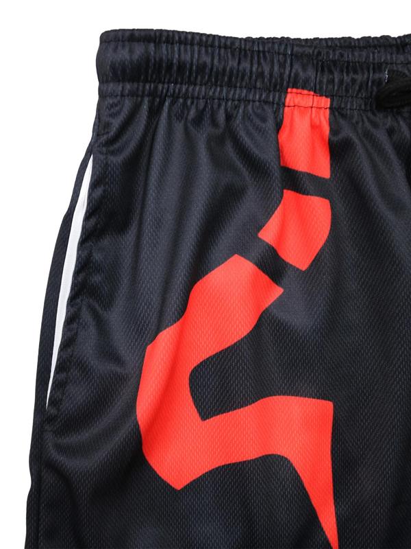 Men's 2 in 1 Graphic Print Drawstring Sports Shorts, Regular Fit Casual Breathable Quick Drying Pocket Shorts for Gym Workout Running, Gym Shorts, Men's Sport & Outdoor Clothing for Summer