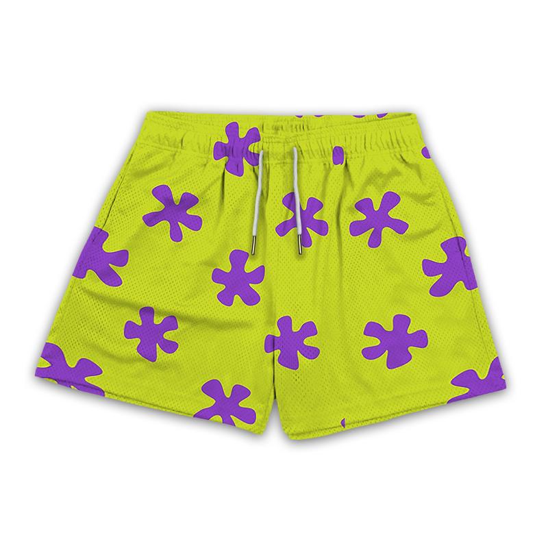 Patrick Star SpongeBob SquarePants Gym Shorts Men's Shorts Workout Sport Knee Pants with Pockets Athletic Summer Shorts