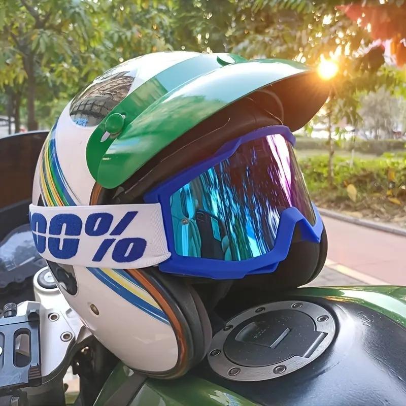 Outdoor UV Proof Motorcycle Goggles, Motorcycle Accessories, Windproof & Sandproof Motorcycle Riding Goggles, Outdoor Motorcycle Protective Goggles for Off-Road Riding, Motocross Goggles, Gifts for Boyfriend, Protective Gear, Stocking Fillers