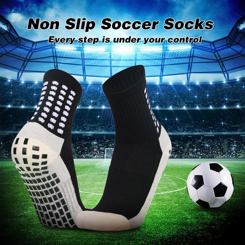 8 Pairs  Grip Soccer Socks, Non Slip Socks for 6-12  , Anti Slip Socks for Soccer Basketball