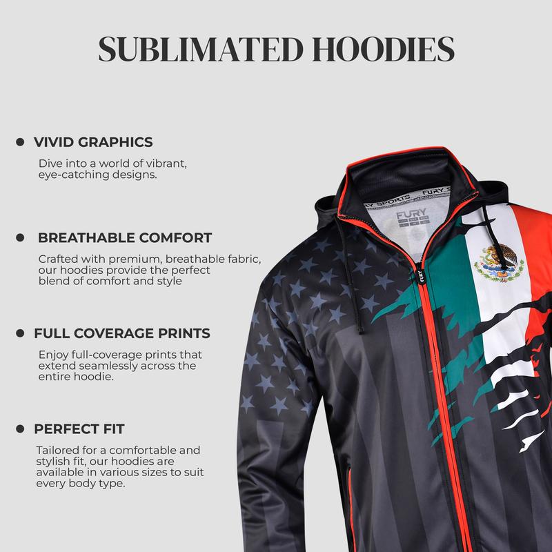 Fury Versatile Lightweight All-Weather Sports Jacket with Removable Hood for Usa flag design with Mexico Guatemala Honduras and El Salvador Unisex mexicojerseys mexican jersey