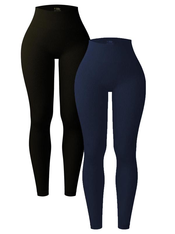 Women's Plain High Waist Sports Tummy Control Leggings, High Stretch Seamless Skinny Pants, Gymreapers, Girl Yoga Pants, Ladies Sportswear Bottoms, Fall Outfits 2024