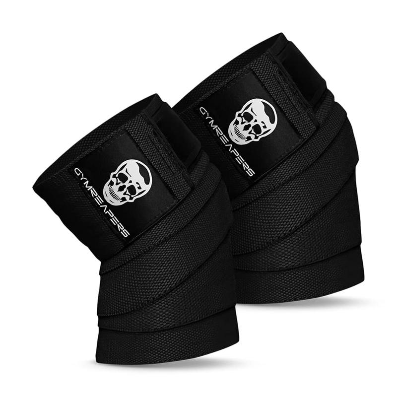 Knee Wraps (Pair) With Strap for Squats, Weightlifting, Powerlifting, Leg Press, and Cross Training - Flexible 72