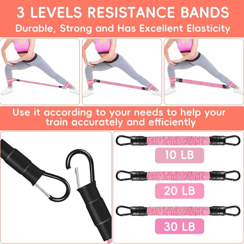 11 count Ankle Resistance Bands with Cuffs, Glutes Workout Ankle Weights for Women Working Out, Exercise Bands Set with Ankle Straps for   Exercise Equipment -  for Home Workouts