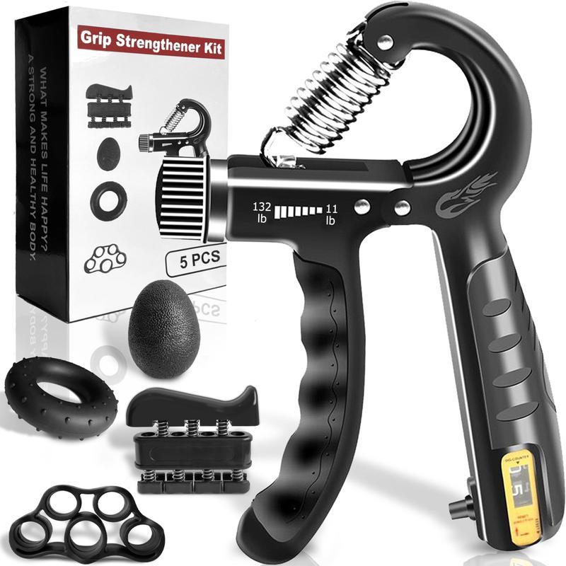 Grip Strengthener Forearm Strengthener Hand Grips Strengthener Kit - 5 Pack Adjustable Resistance