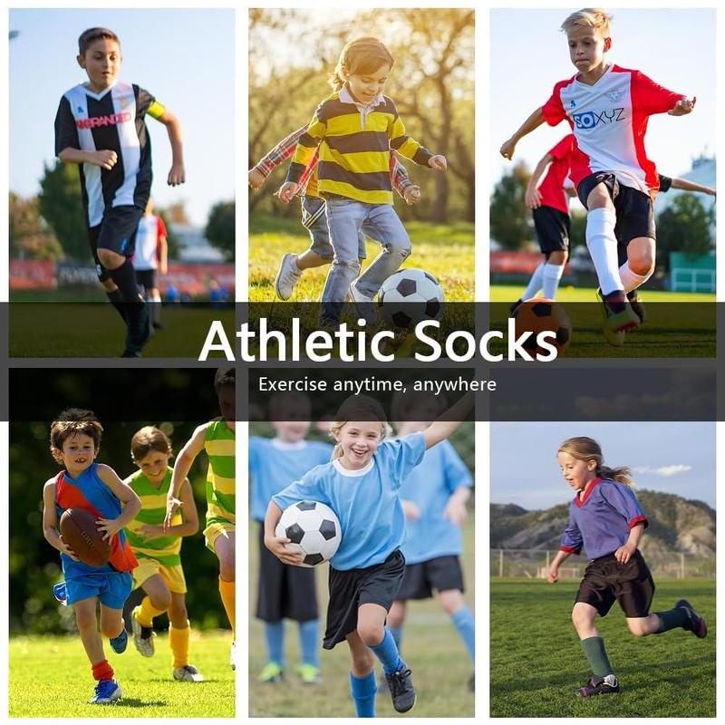 8 Pairs  Grip Soccer Socks, Non Slip Socks for 6-12  , Anti Slip Socks for Soccer Basketball