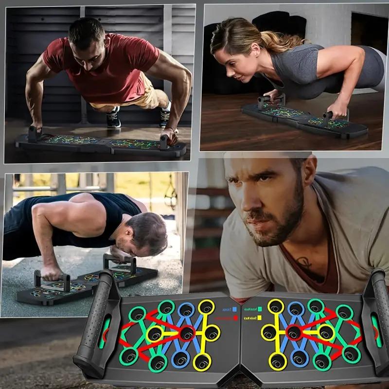 Foldable Push-Up Board – Multifunctional Full-Body Workout Equipment - Durable, Portable Gym Gear for Home, Perfect for All Fitness Levels