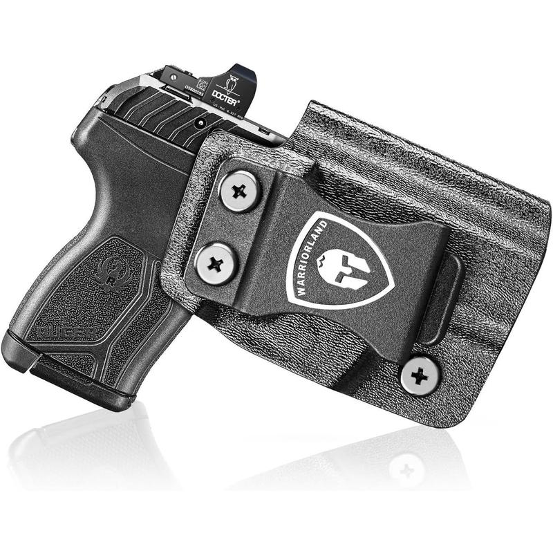 WARRIORLAND Ruger LCP MAX Holster IWB Kydex Holster Optics Cut: Ruger LCP Max, Inside Waistband Appendix Carry MAX .380 Holster, Adj. Retention & Cant, Right Left Hand Optional