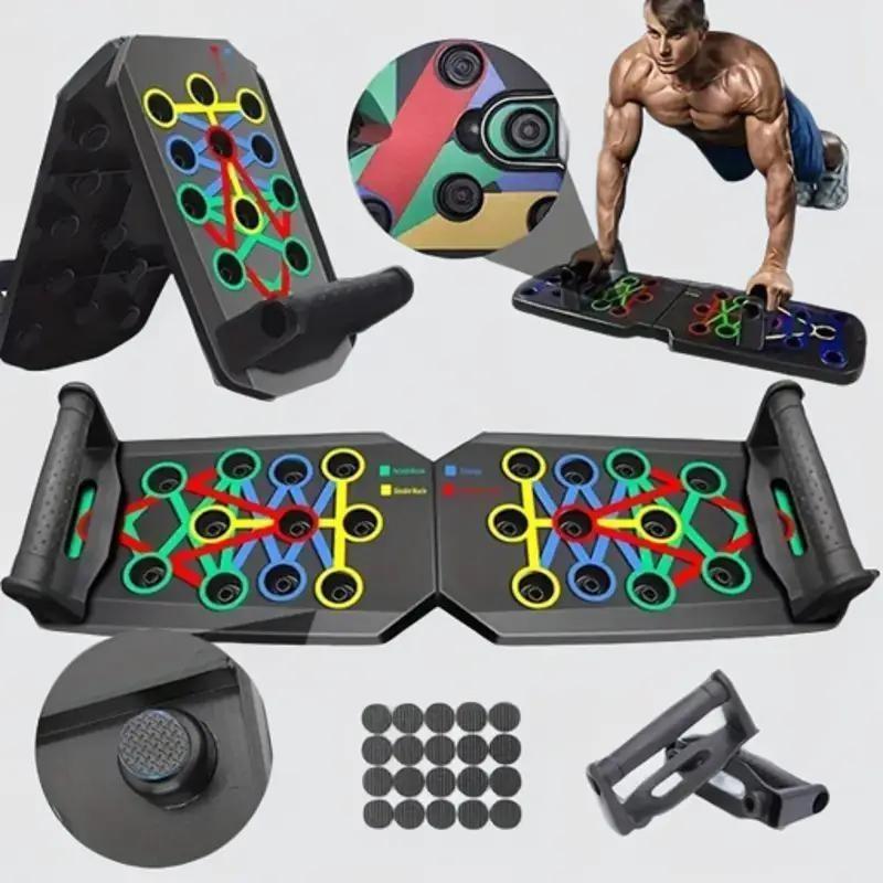 Foldable Push-Up Board – Multifunctional Full-Body Workout Equipment - Durable, Portable Gym Gear for Home, Perfect for All Fitness Levels