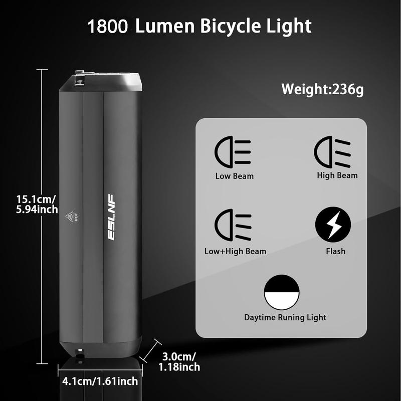 Super Bright LED Bike Light, USB Rechargeable Bicycle Headlight, Waterproof Bike Headlight, Waterproof Bike Headlight,Daytime Running Light,MTB Off-Road Cycling Commuting