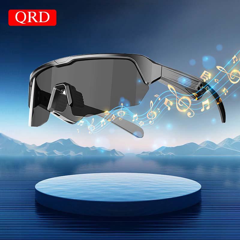 Outdoor Sports Smart Glasses, Bluetooth-compatible Cycling Sports Smart Glasses, Outdoor Smart Glasses, Smart Goggles, UV400 Anti-UV Smart Glasses for Cycling, Running, Climbing, Fishing, Driving, Smart Glasses for Men & Women