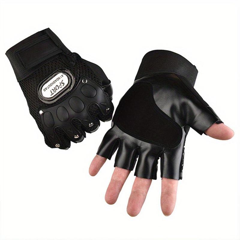 Half Finger Gloves (1 Pair), Breathable Thickened Cycling Gloves, Soft Comfortable Durable Sports Gloves for Men