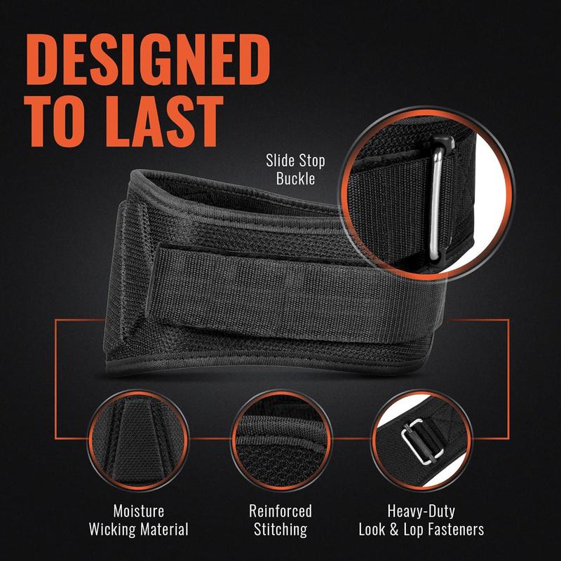 Weight Lifting Belt, Adjustable Workout Belt for Men & Women, Bodybuilding & Fitness Back Support for Cross Training Workout, Squats, Lunges