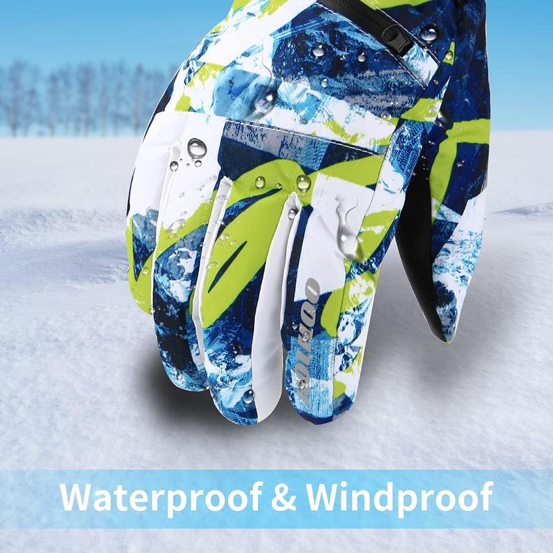 Ski Gloves, Waterproof Snow Gloves -30 Winter Gloves for Cold Weather Touchscreen Snowboard Gloves Warm for Men Women