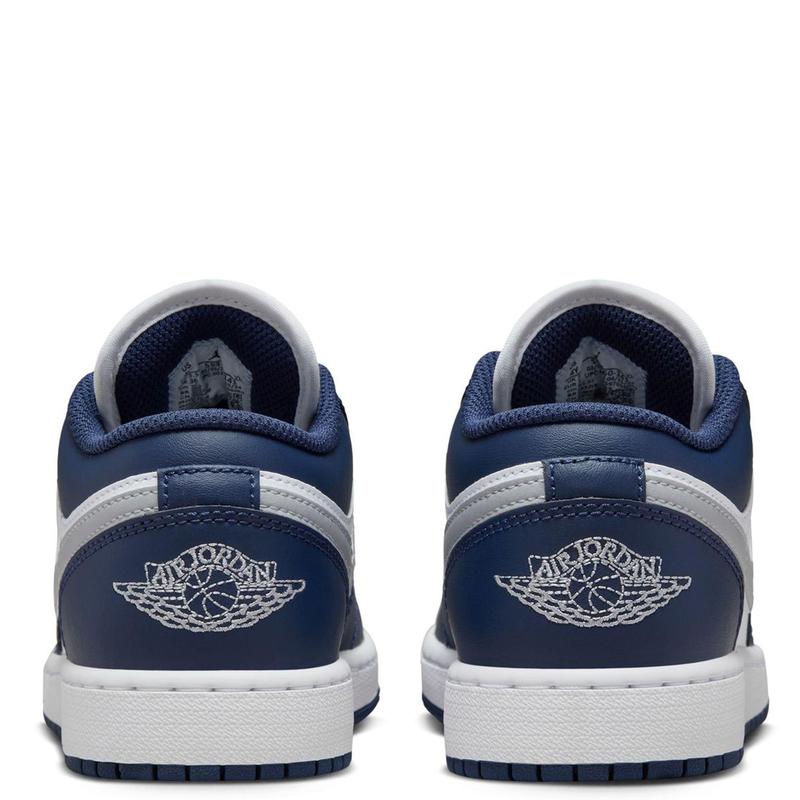 Jordan 1 Low White Wolf Grey-Midnight Navy (553560 141)