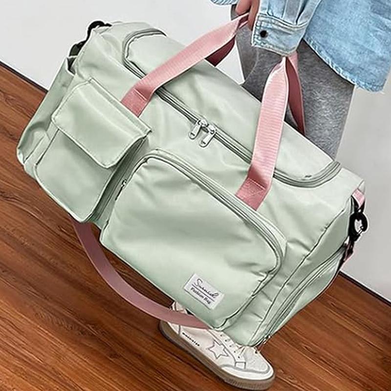 Sports Gym Bag with Shoes Compartment Travel Duffel Bag with Dry Wet Separated Pocket for Men and Women Overnight Bag Weekender Bag Training Handbag Yoga Bag