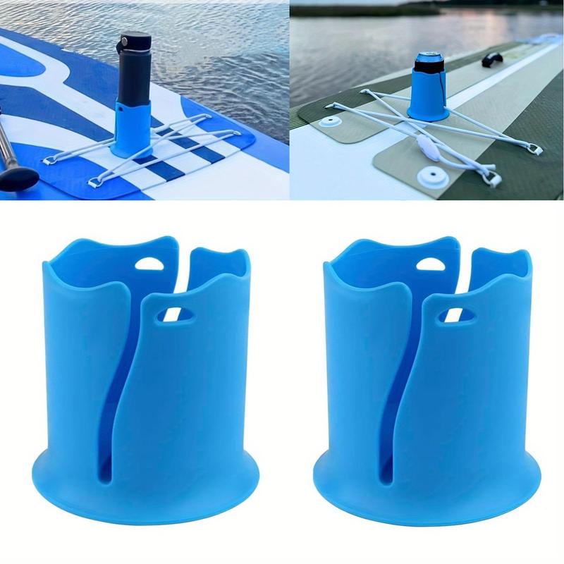 Kayak Cup Holder, 2 Counts PVC Kayak Cup Holder, Tip-over Resistant Beverage Holder for Paddle Boards and Canoes, Secure Drink Mount for SUP Accessories