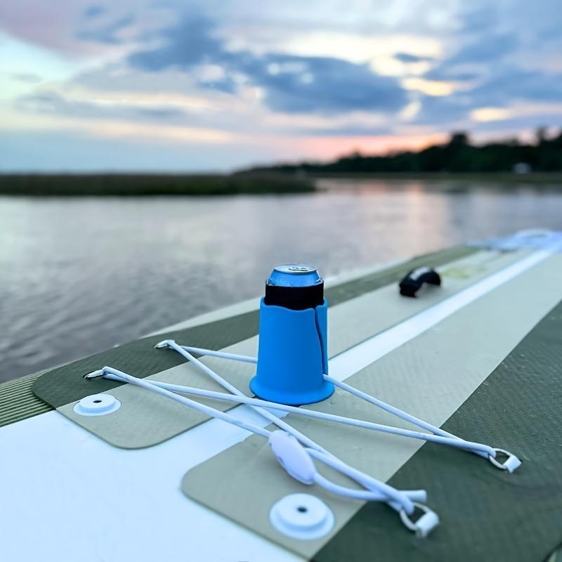 Kayak Cup Holder, 2 Counts PVC Kayak Cup Holder, Tip-over Resistant Beverage Holder for Paddle Boards and Canoes, Secure Drink Mount for SUP Accessories