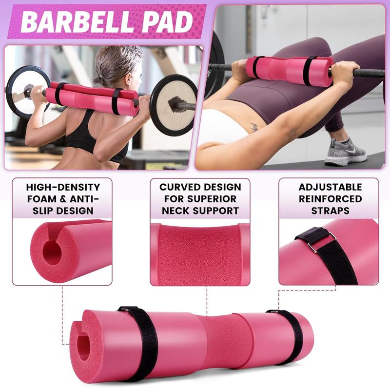 Gym Barbell Pad Set: Hip Thrusts Pad for Squats Weight Lifting Gym Equipment Accessories