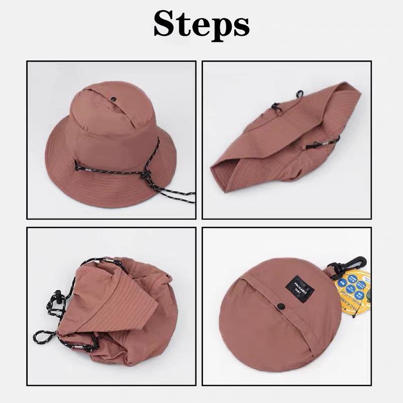 Foldable Fishing Hat With Buckle, Sun Camping Hiking Mountaineering Cap, Outdoor Hat For Men And Women